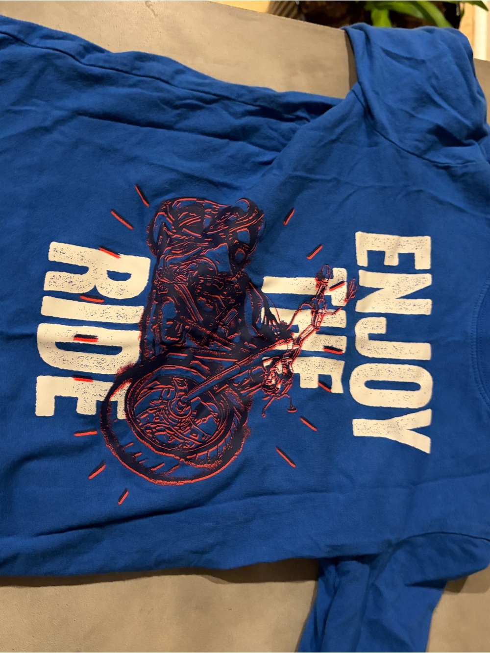 Carter's Blue Long-Sleeve Graphic Shirt - Motorcycle 'Enjoy the Ride'